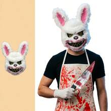 Halloween Rabbit Mask, Scary Rabbit Mask, Full Face Rabbit Mask, Halloween Party Costume Accessory For Cosplay And Masquerade - Multicolor - View 2