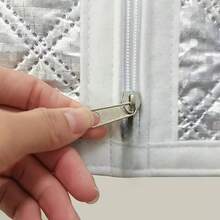 No Drill Zipper Thermal Curtains, Winter Cold Blocking, Sunshade & Warmth, Sound Insulation & Noise Reduction, Effective Cold Defense Curtains - White-edged Center Zipper Style - View 6