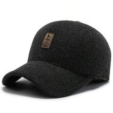 Men's Autumn/Winter Warm Wool Earflap Hat, Middle-Aged & Elderly Casual Dad Cap, Cold-Proof Baseball Cap - Warm Ear-covering Hat for Seniors - View 12