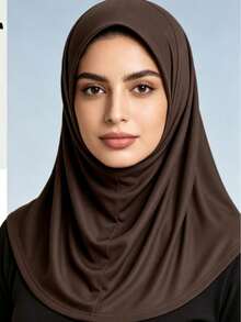 Women's Four-Season Milk Silk Headscarf Hat, Solid Color High Elasticity Long Neck Guard Sun Protection Headwrap Muslim Hijab - Multicolor - View 5