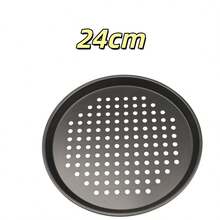 9.25"/10.24"/11.5"/24/26/29cm Round Perforated Pizza Baking Pan, Non-Stick Carbon Steel Baking Mold, Grill Pan, Baking Tray - View 10