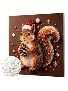 Handmade Pearl Painting Set, Squirrel Pattern Design, Complete Set Of Hand Tools, Latest Picture Frame, Christmas Gift. - A - View 8