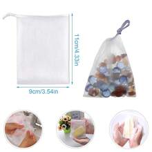 10/30pcs Soap Foaming Bags, Exfoliating Mesh Soap Storage Bags With Drawstring, Easy To Store, Suitable For Bathing, White Foaming Mesh Soap Bags For Soap, Shampoo, Conditioner, Body Wash, Facial Cleanser, Breathable Travel Soap Scrubber With Drawstring - White - View 12