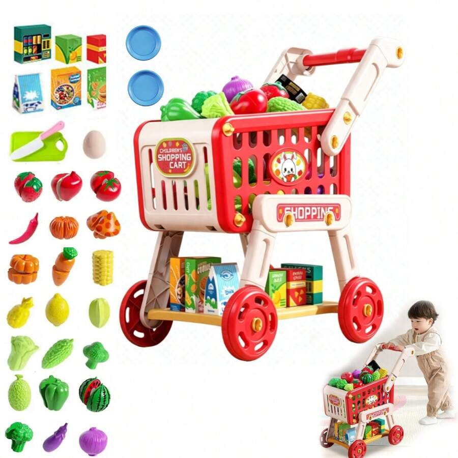 Kids Shopping Carts - Red - View 1