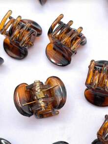 40pcs Amber Mini Hair Clips With Storage Jar, Strong Grip, Suitable For Buns And Bangs, Multi-Functional Hair Accessories - Multicolor - View 4