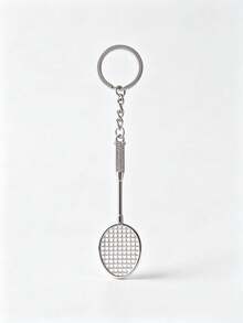 1pc Mini Realistic Badminton Racket Keychain Pendant, Sports Event Creative Souvenir Small Gift Alloy Badminton Racket Accessory - Multicolor - View 6