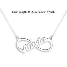 Custom Infinity Symbol Name Necklace, Handmade Multi-Name Necklace, Personalized Infinity Symbol Necklace, Infinity Symbol Necklace, Personalized Jewelry - Multicolor 2 - View 3