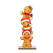 1pc Santa Claus, Snowman, Gingerbread Man Shaped Desktop Decoration - A - View 9