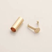 30 Set Penutup Ujung Tali Stainless Steel, Penutup Ujung Tali Kulit, Penutup Ujung Tali, Pengikat Ujung Tali, Untuk Gelang DIY, Kalung, Jepitan Tali Topi, Aksesoris Klip yang Dapat Dilepas, Rumbai, dan Pembuatan Perhiasan Lainnya. - Ujung Tali - View 10