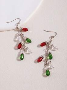 Christmas Colorful Light Pendant Earrings, Fashionable & Exquisite Christmas Earrings, Gift For Friends, Holiday Gift - Style 7 - View 3