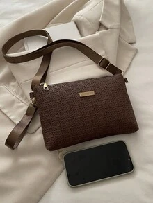 Spring Summer New Rhombus Women's Bag Versatile Wholesale Niche Shoulder Crossbody Sweet Small Square Bag - Coffee - View 2
