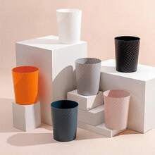 1pc Plastic Small Trash Can, Suitable For Bathroom, Laundry Room, Kitchen, Office, Children's Room, Dormitory And Other Places. - Multi-color - View 4