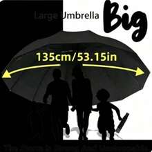 Double Layer Reinforced Windproof Umbrella, Unisex Fashion Business Folding Umbrella, Travel Essential Waterproof Windproof Umbrella - Umbrella - View 1