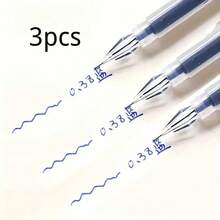 A Pack Of 3 Diamond Tip Gel Pens, 0.38 Mm Fine Point, Large Capacity, Smooth Writing, Suitable For Office And School Use - A - View 8