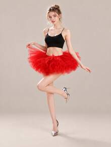 XKTRXF 1pc Fluffy Tulle Skirt Petticoat - A - View 15