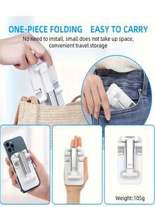 1/2 piezas Soporte para teléfono, ajustable y plegable, compatible con todos los teléfonos inteligentes - Soporte ajustable para teléfono móvil - Ver 8