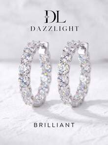 1pc Moissanite Earrings Stylish Bullhead Full Pave Diamond Earrings Perfect For Women's Parties And Weddings - Full Diamond Moissanite Earrings - View 1