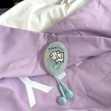 Cute Cartoon Angel Mini PVC Earphone Storage Pouch, Portable Oval Coin Purse Charm, Small Gift For Earphones - Clear - View 2