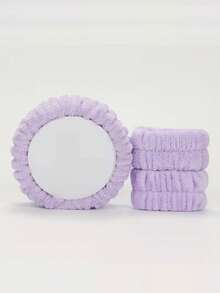 Face Wash Headband 3pcs Set, 1pc Headband & 2pcs Wristbands, Face Washing, Facial Cleansing, Makeup Application, Makeup Removal, Travel, Suitable For All Skin Types. - Multicolor - View 5