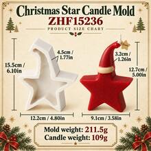 3D Christmas Tree Silicone Candle Mold, Santa Hat Star Xmas Tree Reindeer Candle Mould For DIY Handmade Scented Candle Plaster Resin Making Home Decor Holiday Gift - Mold - View 9