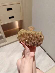 Dedoo Moonlit Eve Bag, New Luxury Crystal Embellished Clutch, Suitable For Parties And Events, European Style, Formal Evening Handbag, Fashion Accessory - Multicolor - View 5