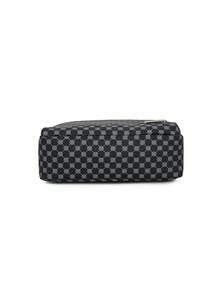 Men's Retro Print Crossbody Bag Simple Casual Daily Commute Shoulder Bag Compact Handbag - Black - View 2