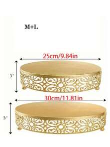 1 Set Elegant Metal Cake Stand, Suitable For Weddings, Parties And Birthday Parties, Can Be Used To Display Desserts, Candies, Cupcakes And Pastry Trays - Multicolor - View 15