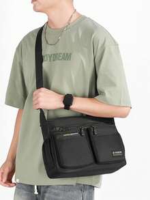 Men's Cargo Style Style Multi-Pocket Crossbody Bag Oxford Fabric Shoulder Bag Large Capacity Business Commute Travel Backpack Adjustable Strap Casual Practical Messenger Bag - Multicolor - View 7