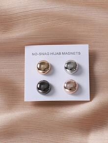 4pairs/Set Matte Color Magnet Pins - Four-color Electroplating - View 13