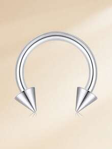 TOKRING حلقات الأنف حلقات الحاجز 16G مجوهرات الحاجز - ثقوب من الفولاذ المقاوم للصدأ على شكل حدوة الحصان الحلزون الدايث التراغوس حلقات الشفاه حلقات الأنف حلق الحاجز المفصلي لديكور الهالوين - فضي - مشاهدة 6