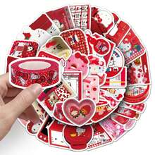 asmodee 50pcs KT Cat Ins Style Graffiti Stickers, Fresh Girly Decorative Stickers For Notebook, Guitar, Phone Case DIY - Multicolor - View 4