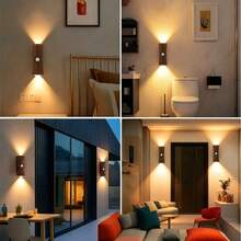 Indoor LED Motion Sensor Christmas Lights ,Smart LED Wall Lamp With Touch Dimming And Sensor Function, Up And Down Lighting Indoor Wall Light 3-Color Adjustable, USB Rechargeable Night Light, Suitable For Hallway, Bathroom, Bedroom - Slim Waist Multi-color - View 8