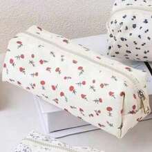 1pc Pink Pencil Case, Ins Style Stationery Storage Bag, Multi-Functional Cosmetic Organizer, Cute Multi-Purpose Storage Bag, Pencil Box, Suitable For School, Stationery, Cosmetics, Skincare, Lipstick, Brushes, Coins, Small Items, Back To School Season - Multi-color - View 11