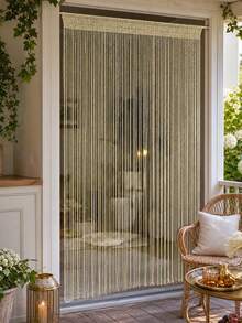Rainbow/Gold String Curtains For Doors And Windows - Home Decor Accessory - 100 X 200cm - Can Be Used As A Fly Screen For Doorways - Polyester Material - Multicolor - View 4