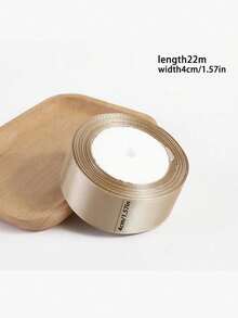1 Roll Of 22 Meter/72 Foot Champagne Gold Wedding Decoration Ribbon,Multifunctional Ribbon,DIY Handmade Ribbon, Suitable For Gift Box Packaging,Suitable For Various Occasions Such As Birthday Party Decoration,Mother's Day,Wedding Scene Decoration - Multiple Styles - View 6