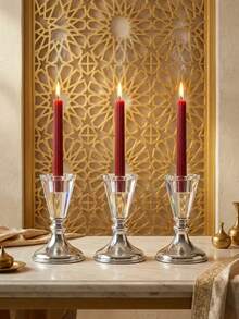 Light Luxury Exquisite Glass-Metal Spliced Candle Holder – Table Wedding Decoration, Home Ambiance Soft Decor Prop For Living Room, Office, Party, Holiday & New Year Gift - Affordable Luxury - View 8