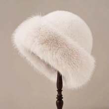 1pc Women's Winter Plush Hat, European & American & Korean Style Warm Headwear, Solid Color Cute Versatile, Thickened Design, Suitable For Winter Outfits - Multicolor - View 12