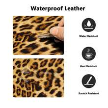 1pc Leopard Cheetah Print PU Leather Desk Mat, Large Extended Waterproof Non-Slip Smooth Mouse Pad, Animal Spots Desk Pad Protector Writing Mat Easy Clean Stain Resistant For Office Home School Computer Laptop Desktop Keyboard - View 4