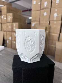 DIY Paintable Plaster Cup, Aromatherapy Candle Plaster Cup Wax Diffuser Stone Container, Green Plant Container, Makeup Brush Holder, Decorative Jar - 1PC - View 12