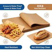 50/100 Sheets Pre-Cut Non-Stick Baking Parchment Paper, Multi-Purpose Disposable Baking Mats, Suitable For Air Fryer, Grilling, Steaming And Oven Cooking, Fits Most Baking Pans, Home Kitchen Baking Tools - Multicolor - View 2