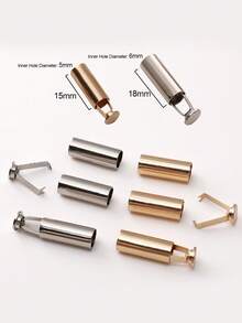 30 Set Penutup Ujung Tali Stainless Steel, Penutup Ujung Tali Kulit, Penutup Ujung Tali, Pengikat Ujung Tali, Untuk Gelang DIY, Kalung, Jepitan Tali Topi, Aksesoris Klip yang Dapat Dilepas, Rumbai, dan Pembuatan Perhiasan Lainnya. - Ujung Tali - View 3
