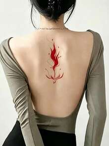 4pcs Temporary Tattoo Sticker, Minimalist Line Spider Lily Iris Butterfly Floral Pattern, Realistic Fake Tattoo Design, For Daily Wear, Bachelorette Party Favors, Music Festival, Game, Graduation Gift, Lasts 3‑5 Days - Multicolor - View 6