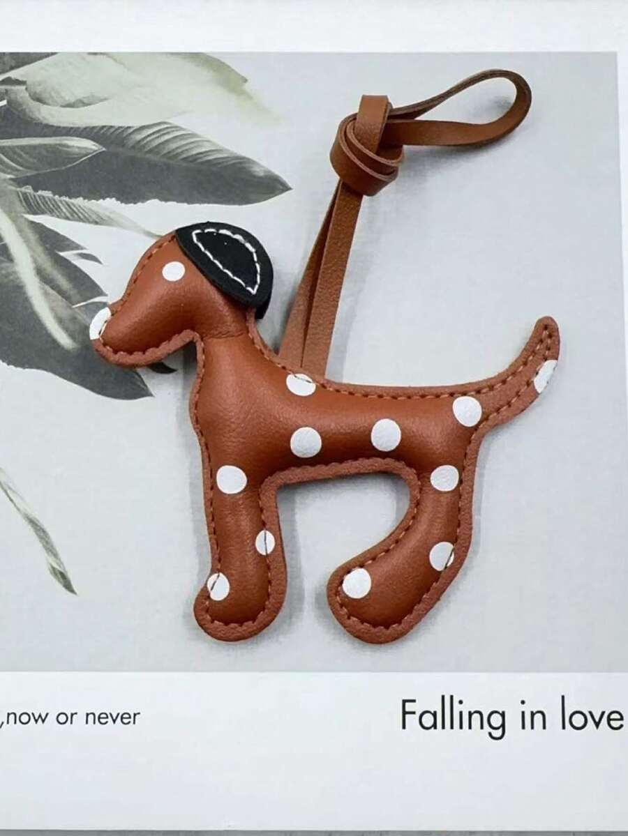 1pc Cute Spotted Dog Pendant, Suitable For Backpack, Shoulder Bag And Various Bag Accessories, Ideal Gift For Women - Multicolor - View 1