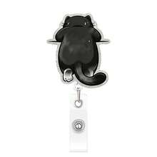 1pc Fun Cat Design Retractable Lanyard, Climbing Cat Decorative Stretch Cord, Office Desk Accessory - Multicolor - View 17