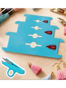 Adjustable Plastic Tassel Maker, Square Teal DIY Tool, Suitable For Craft Enthusiasts - Multicolor - View 15