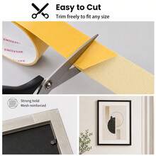 Heavy Duty Fiberglass Mesh Double Sided Tape Strong Tear-Resistant Adhesive Carpet Tape Residue-Free Easy Cut For Rug Car Mat Wall Decor DIY Craft Wedding Event Flooring - Yellow - View 9