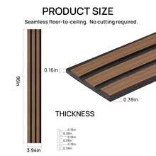1 Roll Flexible Wood Lattice Acoustic Panel, Vertical Sound-Insulating Wood Slat Wall Decor, Suitable For Home Interior - WJG-567 - View 9