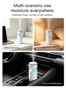 kinscoter 1PC Rechargeable 800mAh 270ml Air Humidifier Portable Humidifier With Atmosphere Night Lamp For Hotel Bedroom Office - Mist - View 5