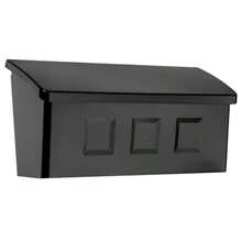 Free Shipping Wayland Steel Wall Mount Mailbox, Black, Small - Black - View 1