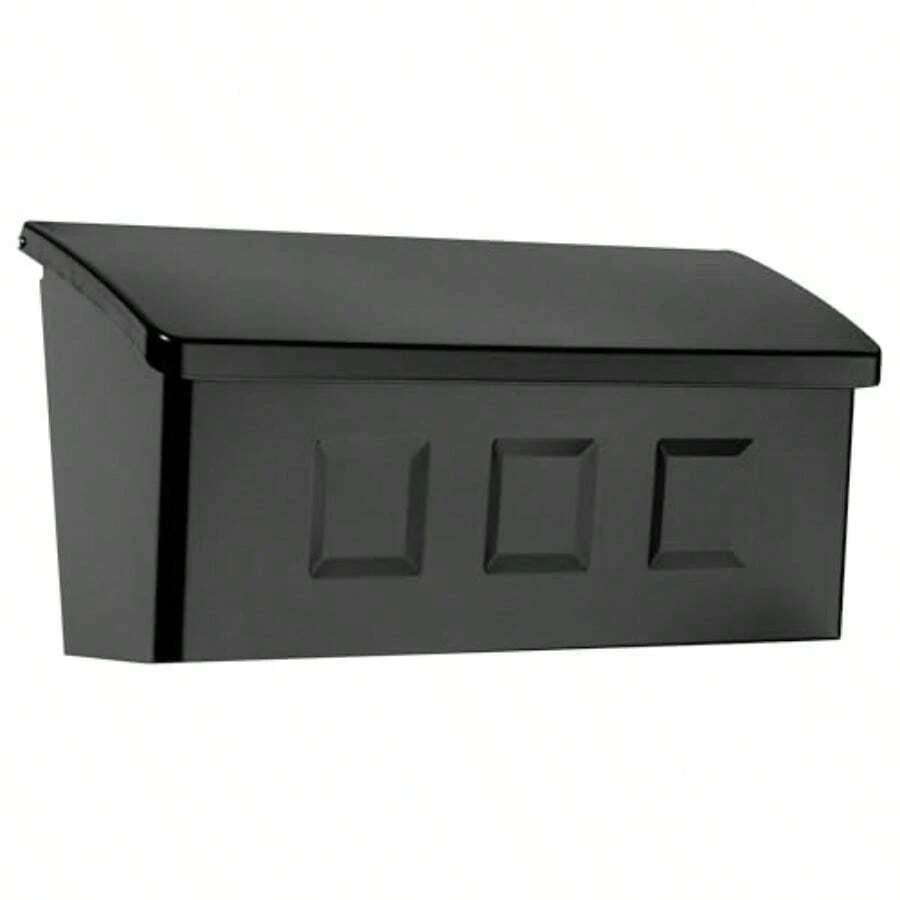 Free Shipping Wayland Steel Wall Mount Mailbox, Black, Small - Black - View 1